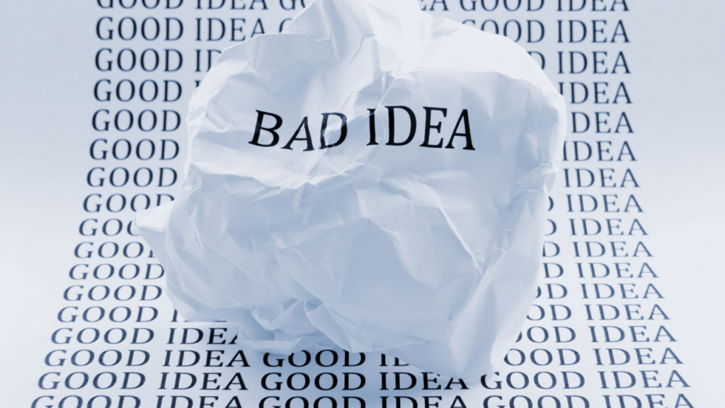 bad ideaの文字